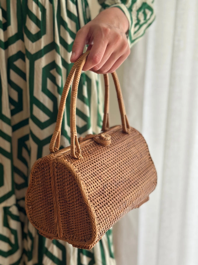Bali Rattan Handbag Guava
