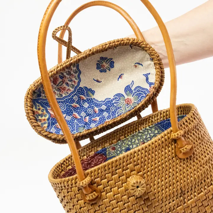 Ata Vine Sewing Basket Handbag