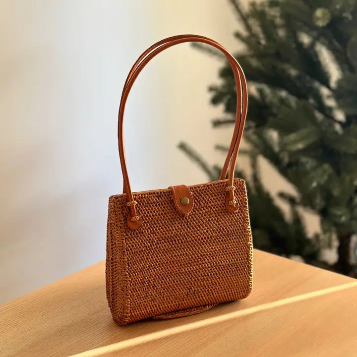 Bali Rattan Handbag - Envelope