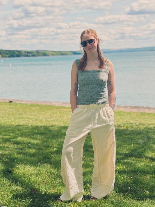 Days End Linen Pull On Pant
