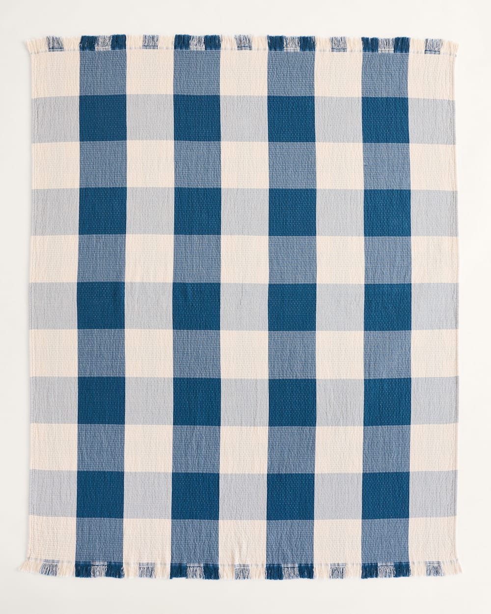 Block Plaid Cotton Throw