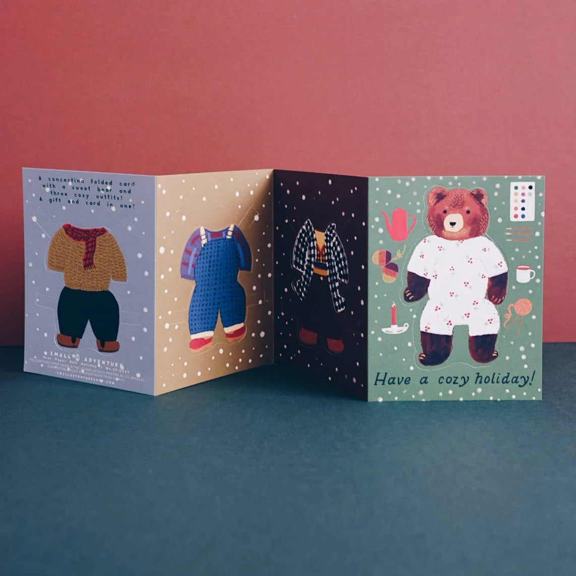Bear Paper Doll Holiday Card