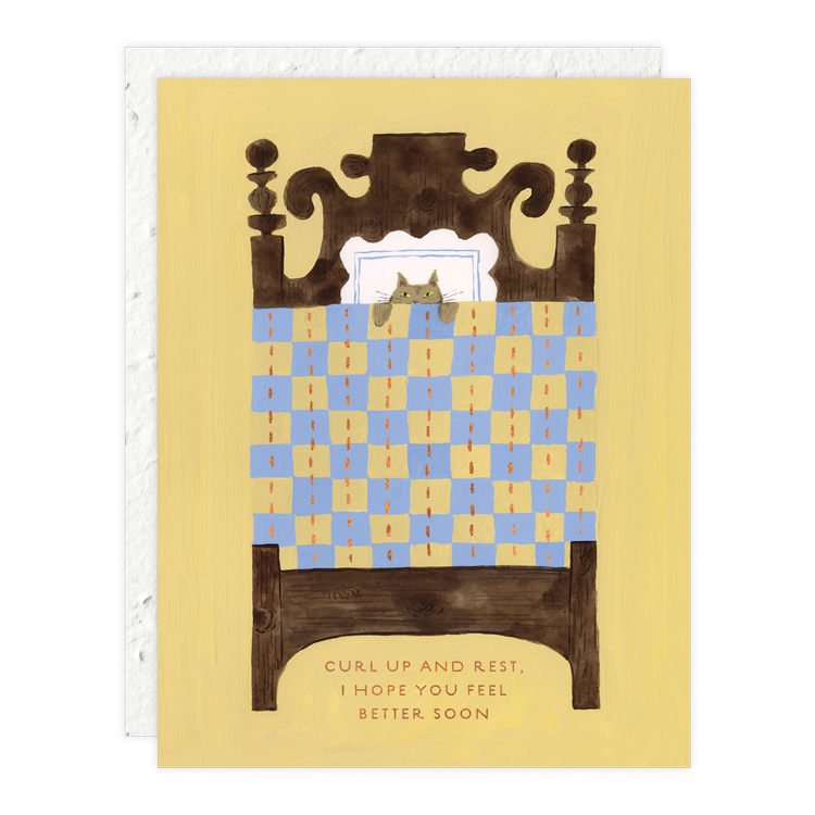 Curl Up and Rest Get Well Card