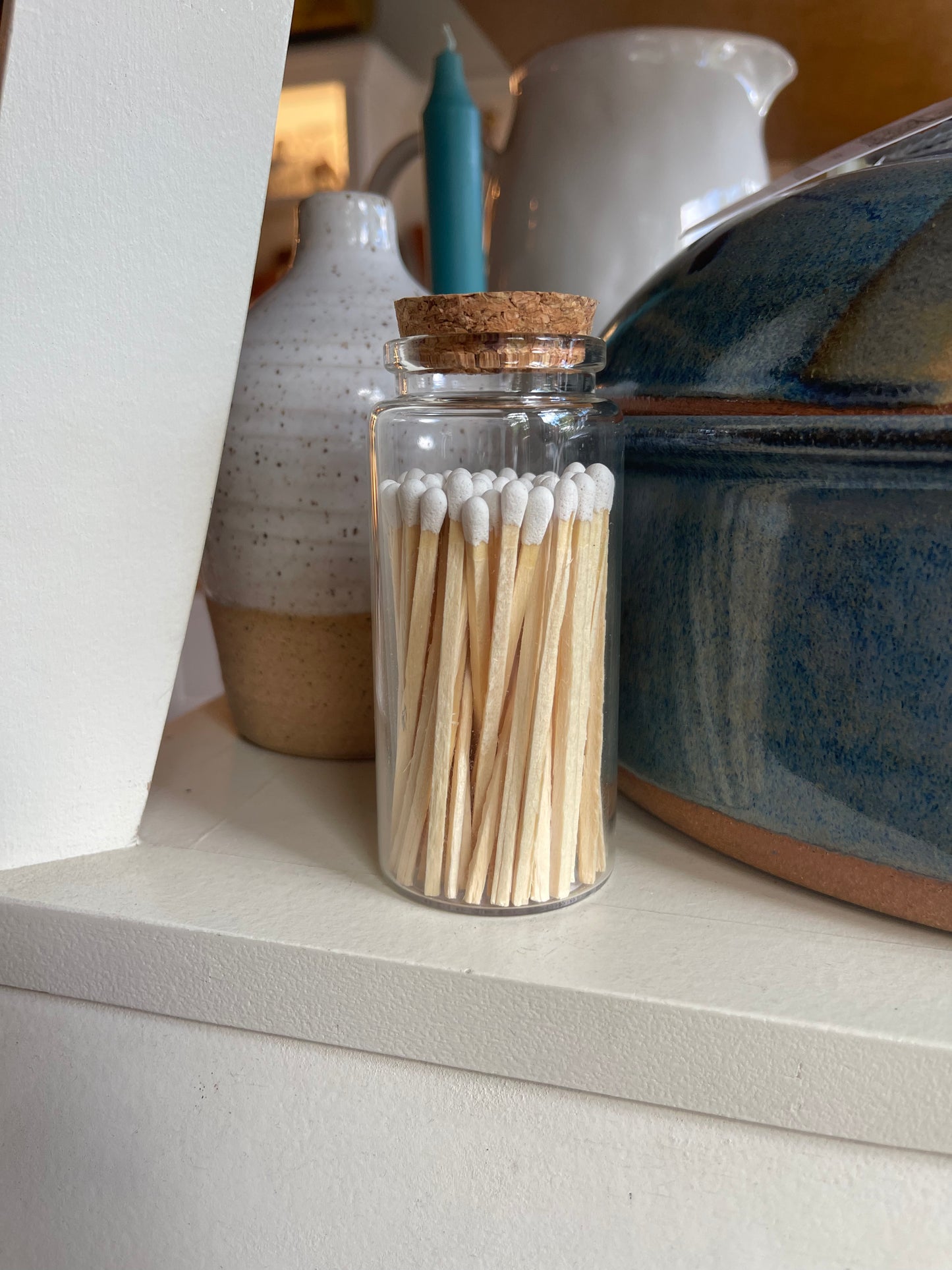 Large Matches in Glass Bottle
