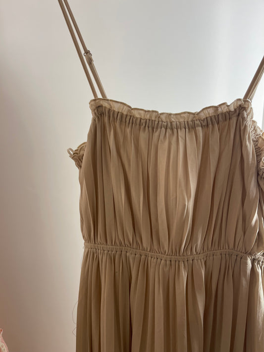 Pleated Tiered Maxi Dress