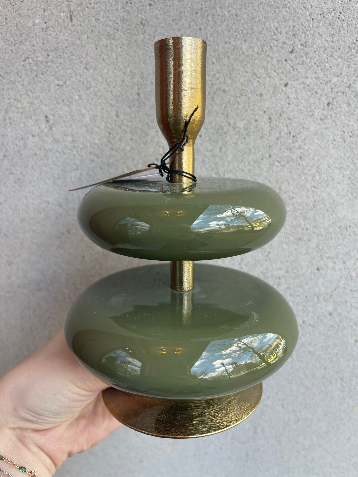 Enameled Metal Taper Holder