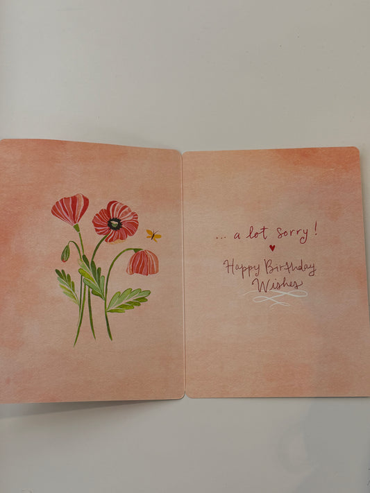 A Little Late Floral Card