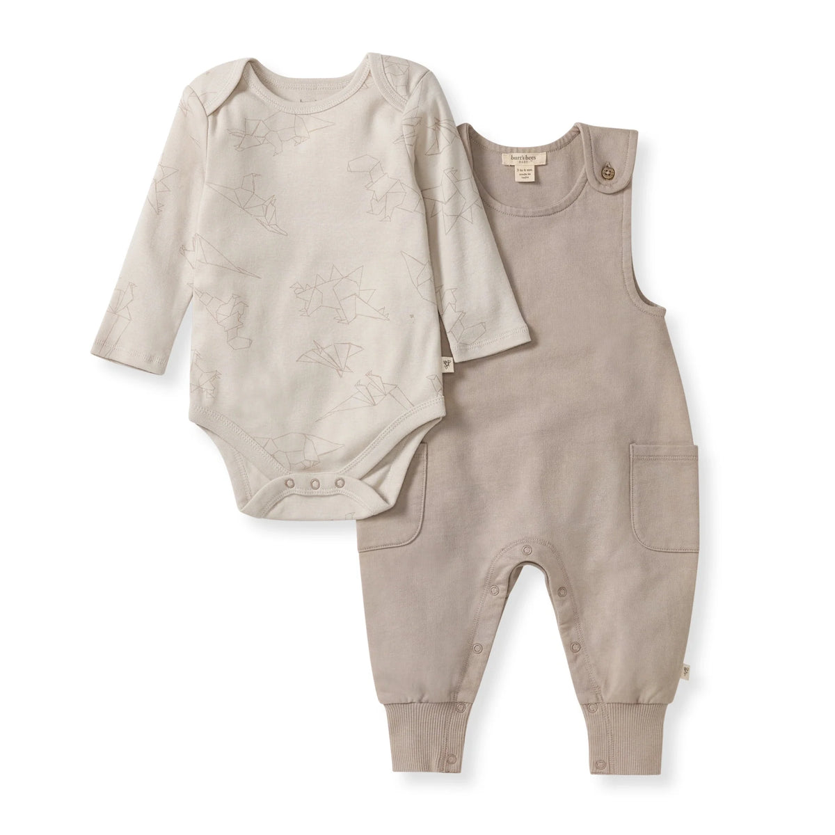 Origami Dinos Bodysuit & Jumpsuit Set