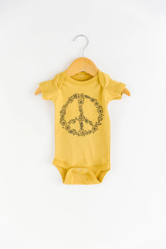 Pollinator Peace Sign Onesie