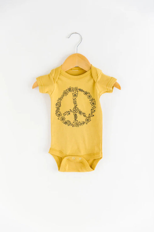 Pollinator Peace Sign Onesie