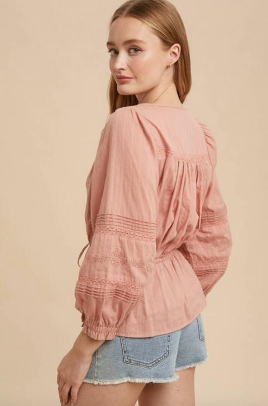 Rose Embroidered Blouse
