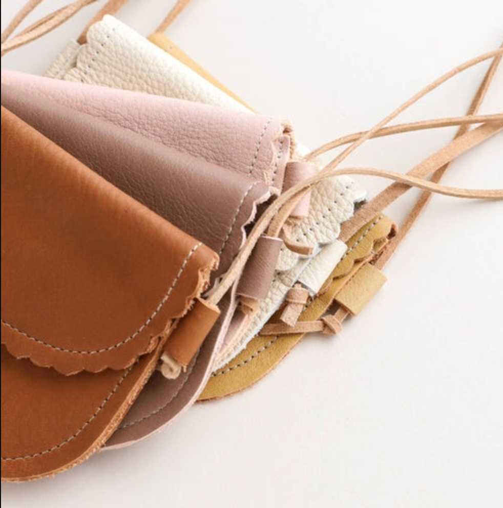 Scalloped Leather Purse