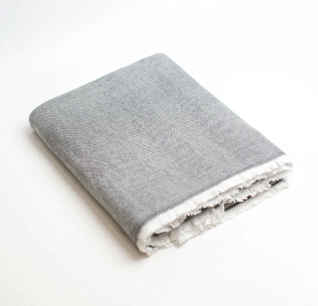 Fringe Bottom Cashmere Blanket