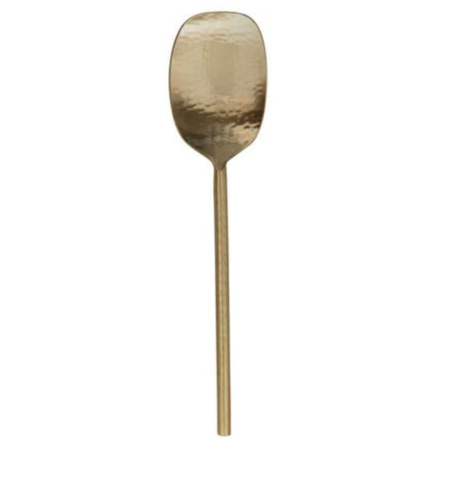 Hammered Stainless Steel Serving Spoon
