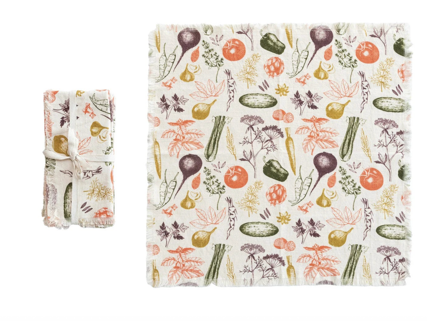 Vegetable Fridge Napkins Set