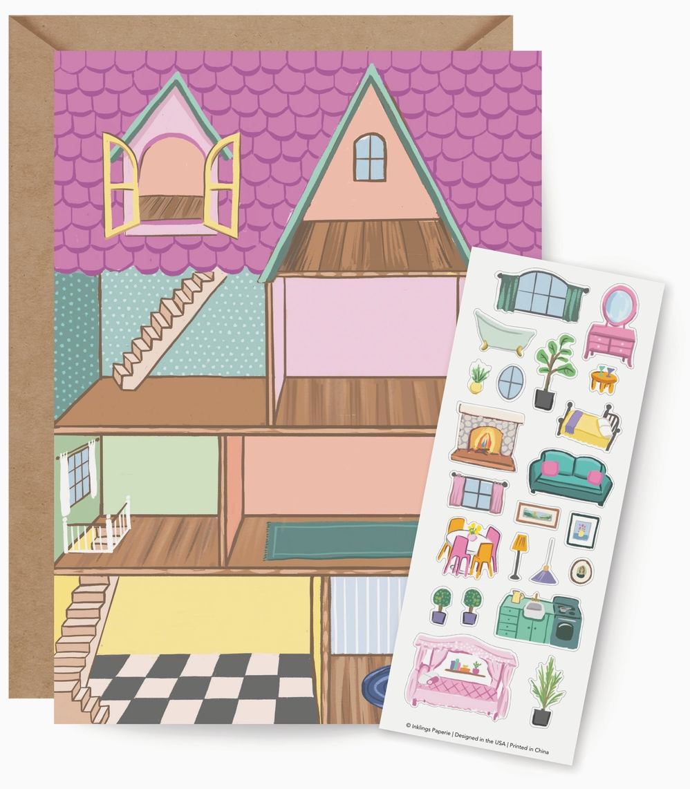 Sticker Sheet House Card