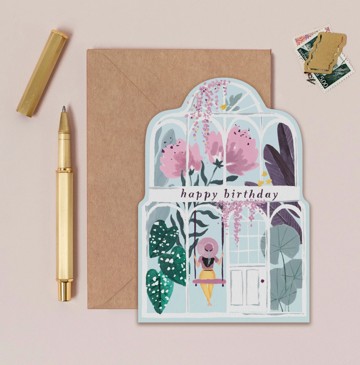 Garden Swing Bday Card