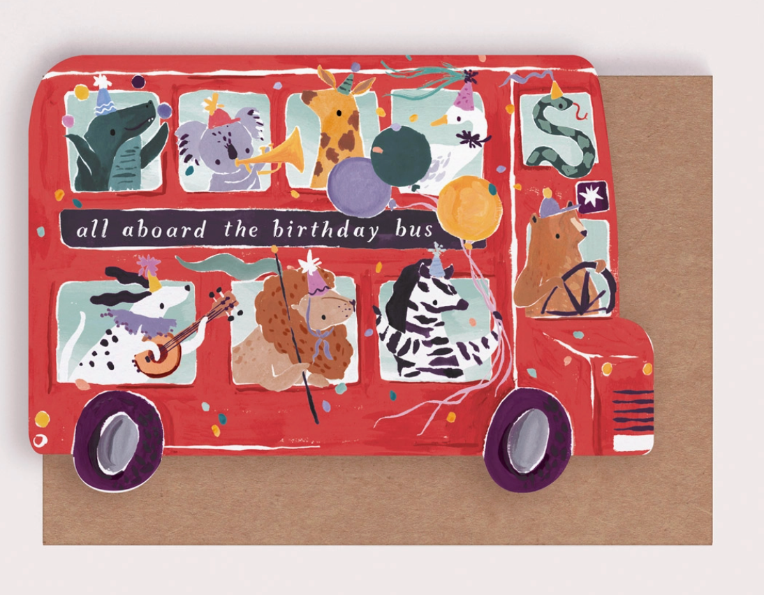 Birthday Bus Card
