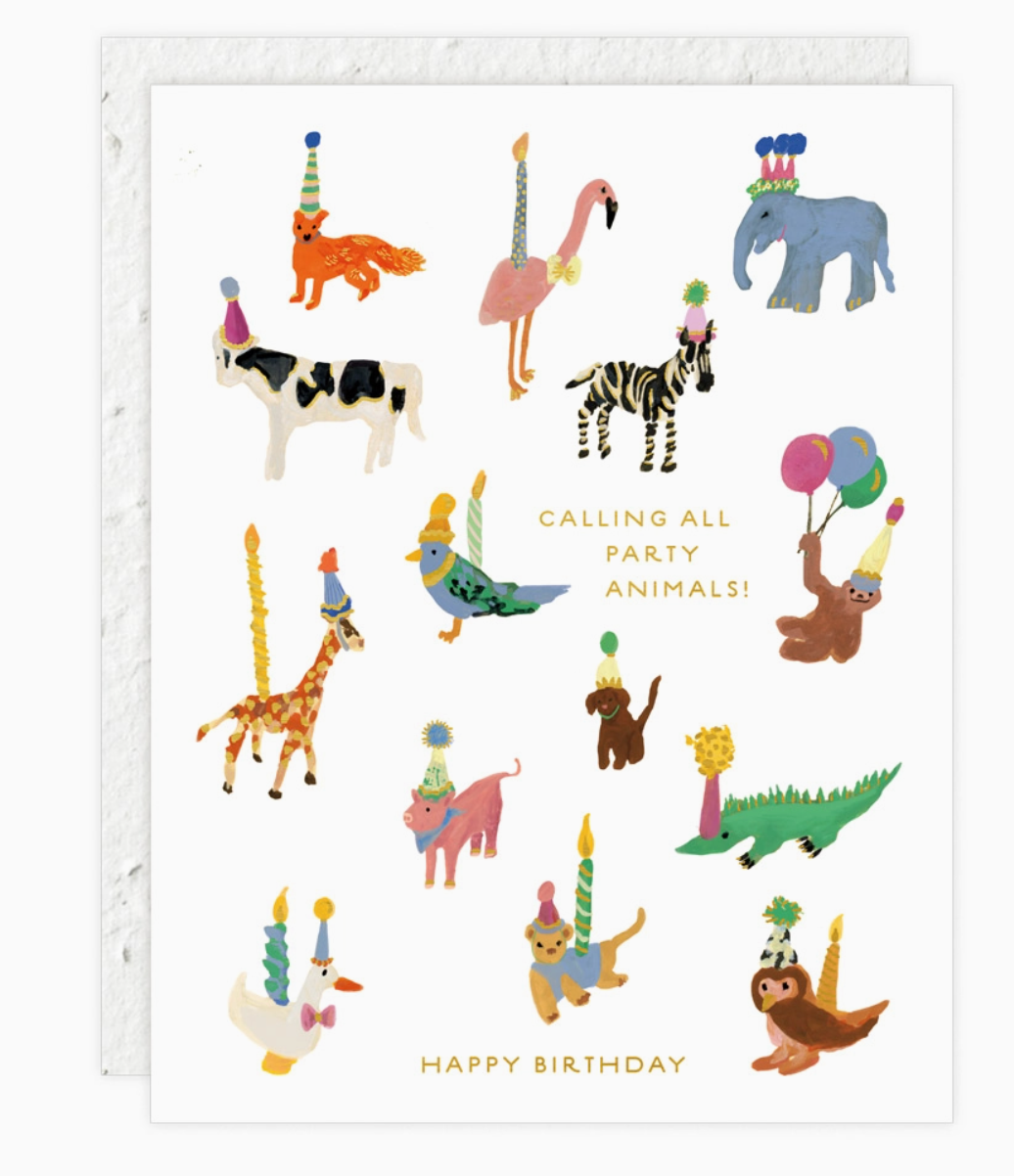 Party Animals Bday Card