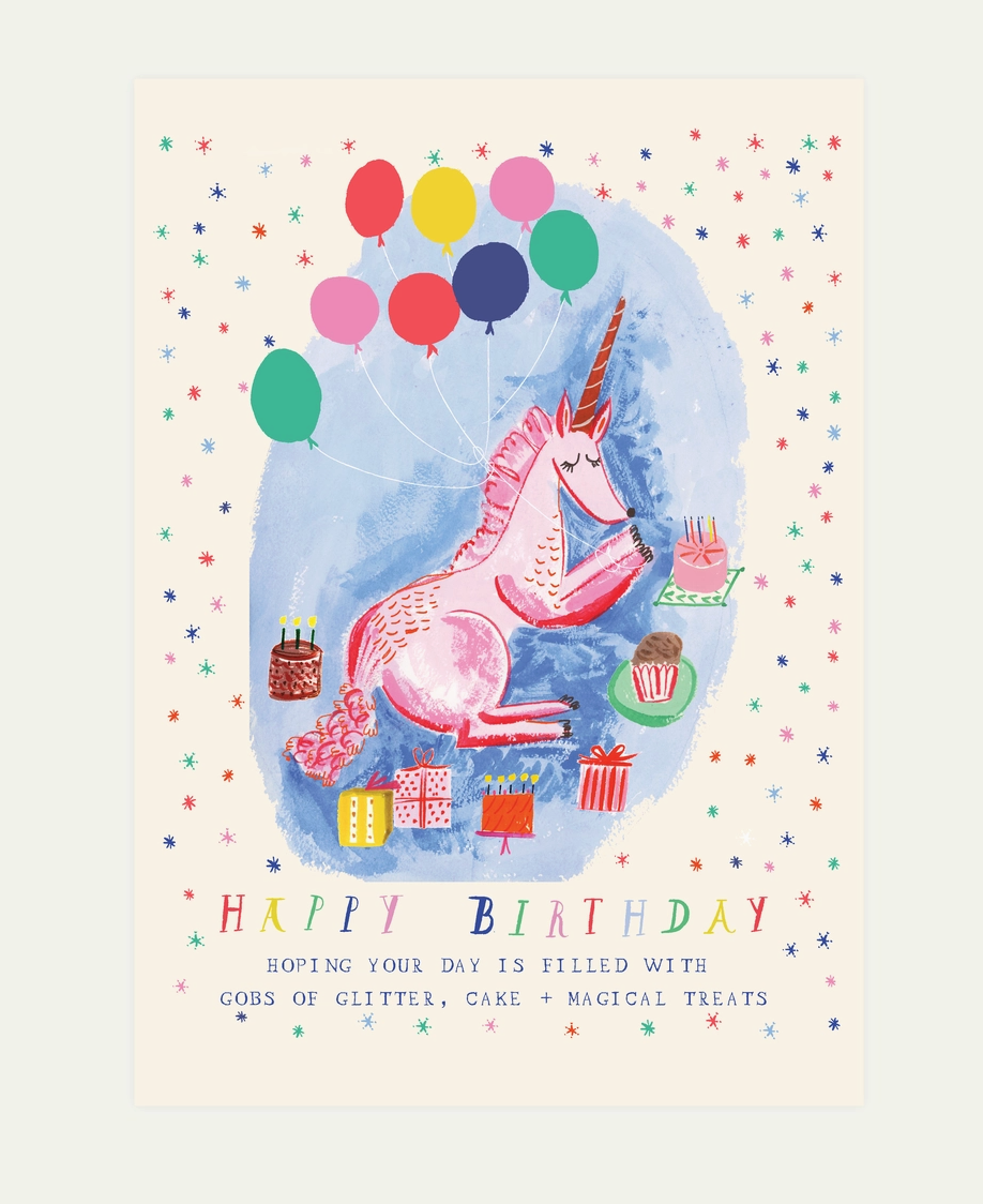 Unicorn Bday Card