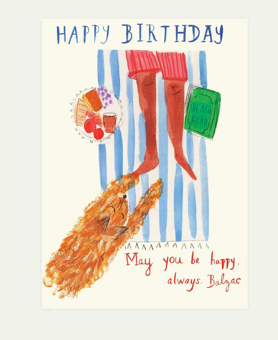 Beach Towel Bday Card
