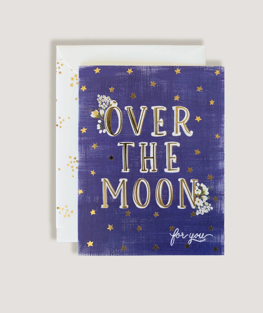 Over the Moon Card