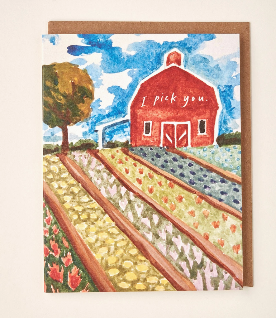 I Pick You Barn Card