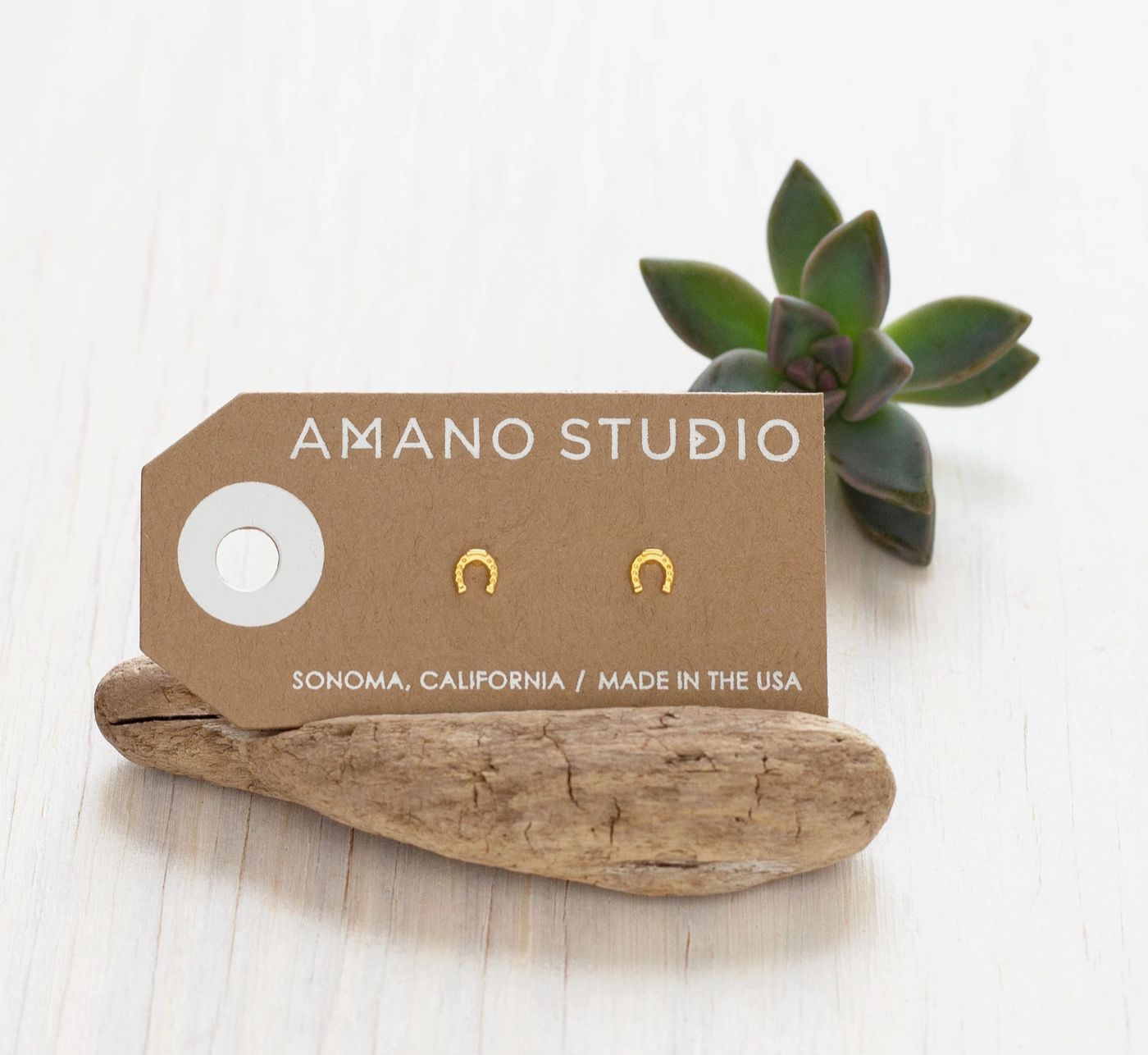 Tiny Horseshoe Stud Earrings