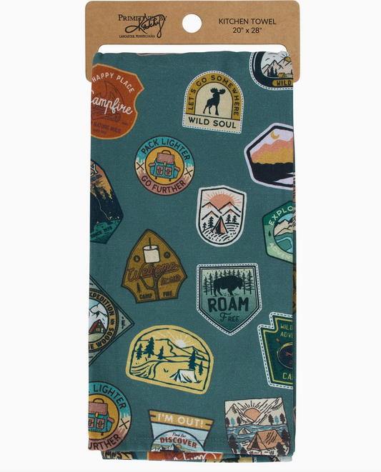 Camping Patches Kitchen Towel