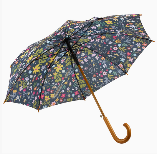 Dark Floral Umbrella