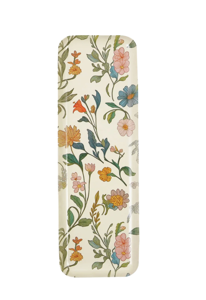 Floral Metal Tray / Wall Decor