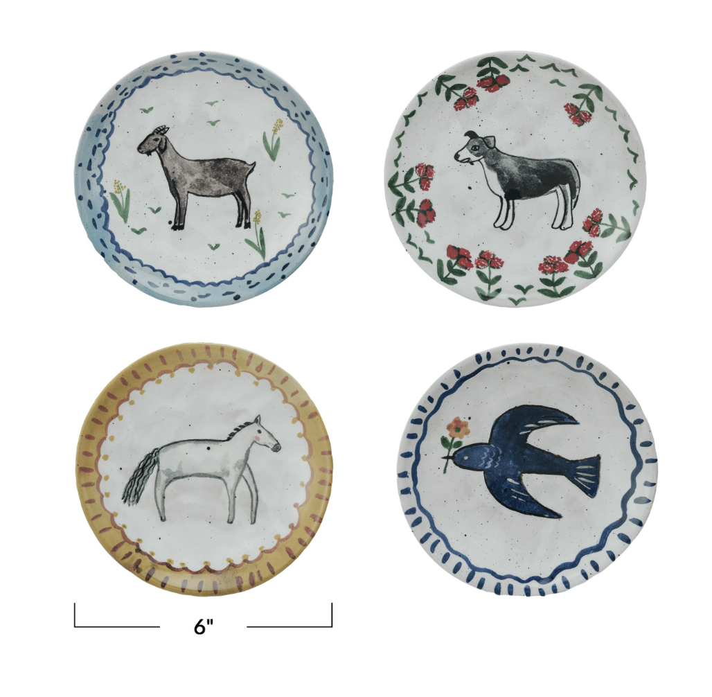 Hand-Painted Animal Plate