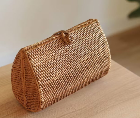 Bali Envelope Rattan Clutch