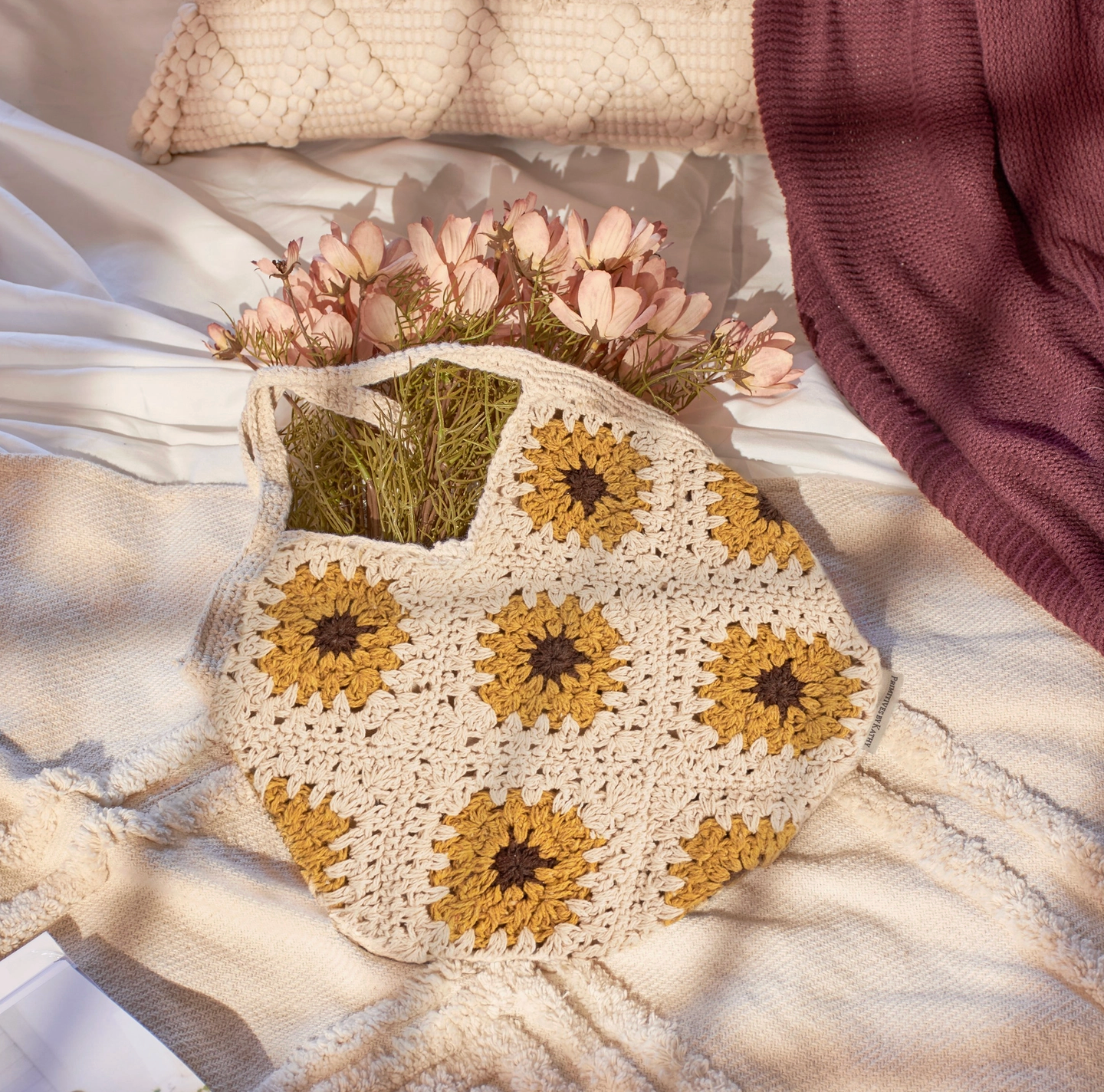 Crochet Sunflower Tote