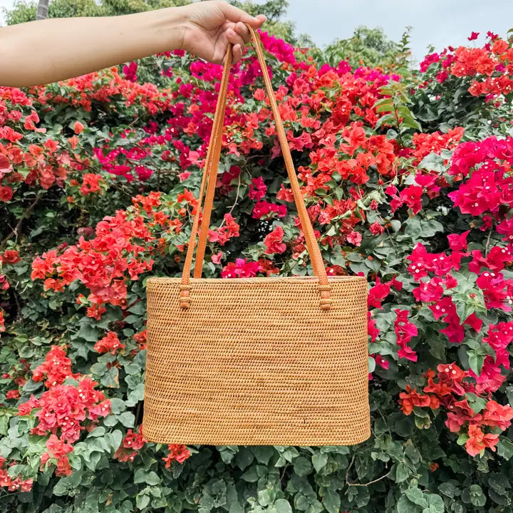 Bali Rattan Tote Bag - Large