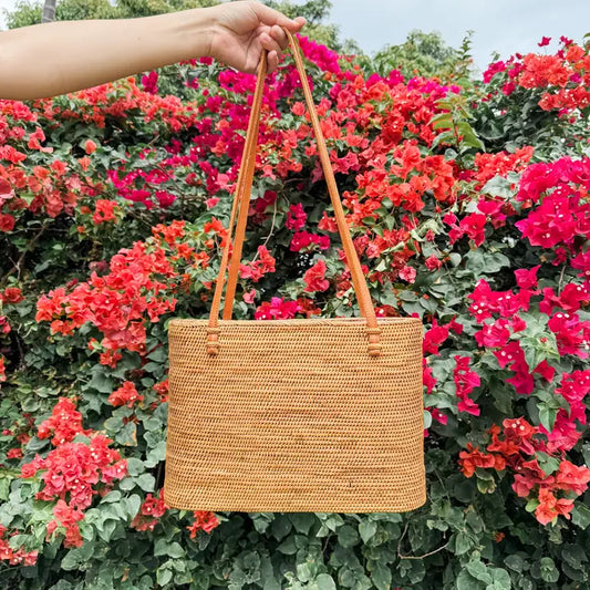 Bali Rattan Tote Bag - Large