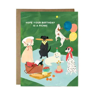 Dog Picnic Bday Card