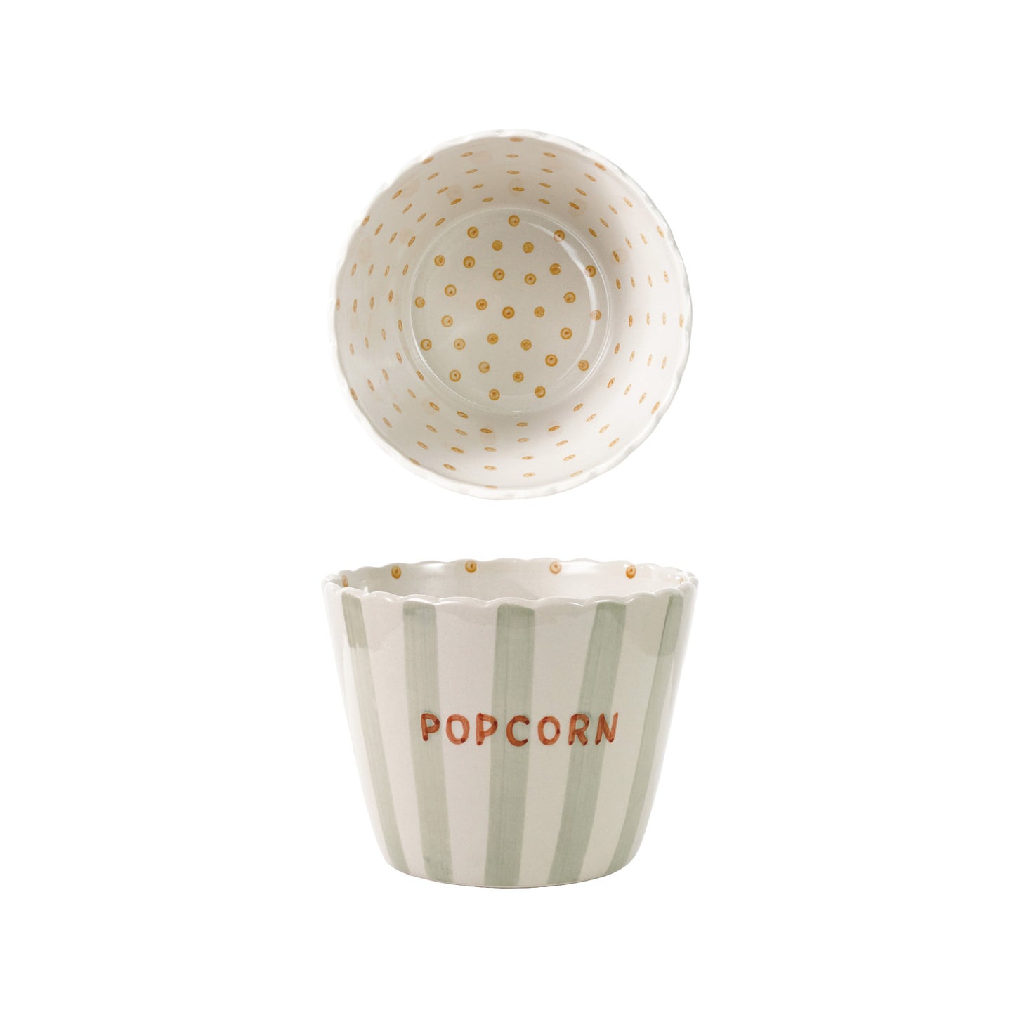 Stoneware Popcorn Bowl