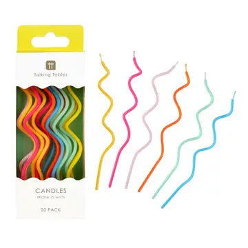 Rainbow Twisted Birthday Candles