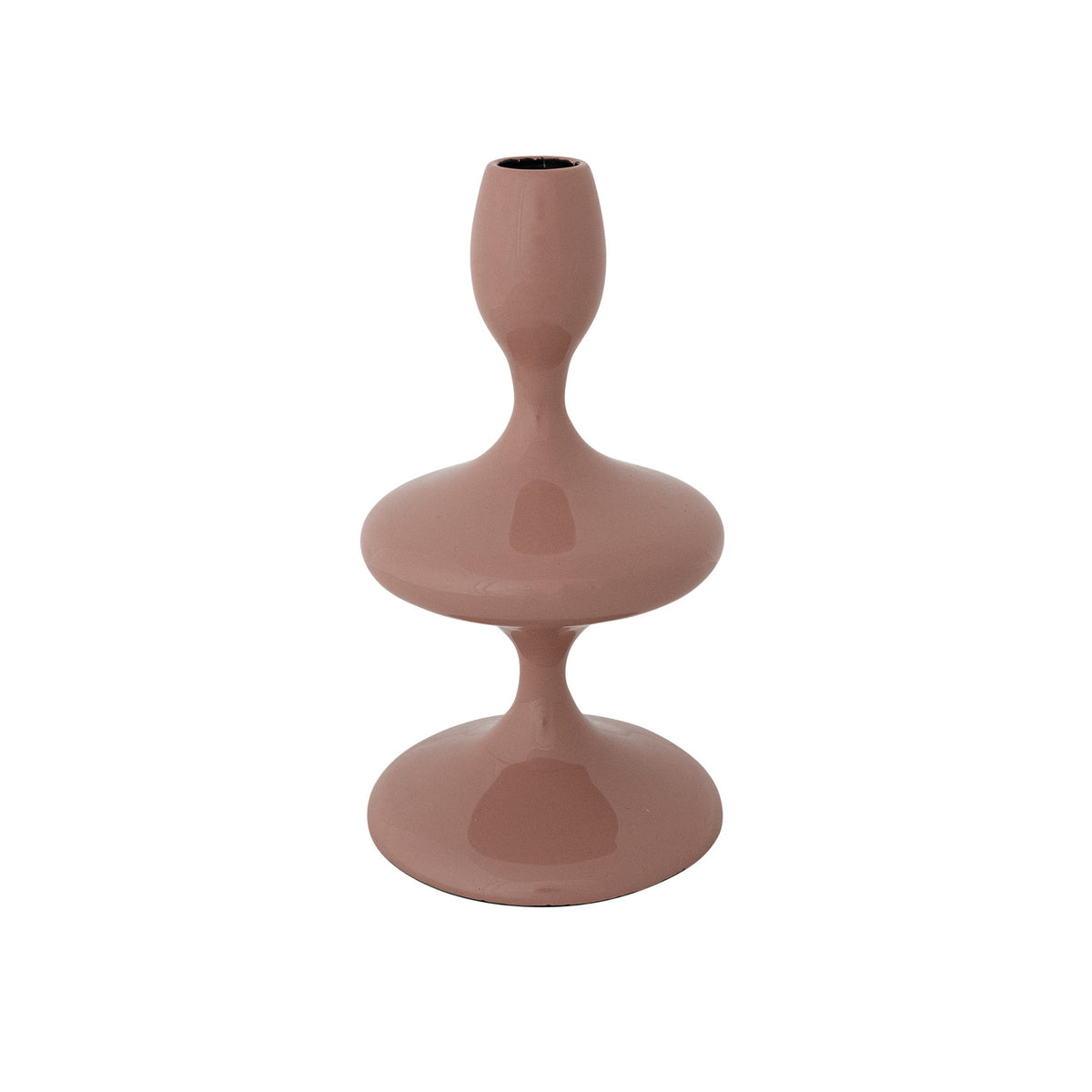 Enameled Pink Taper Holder