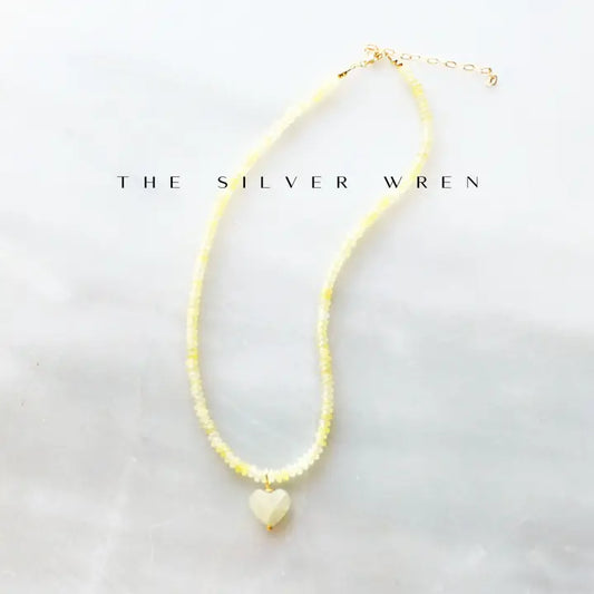 Soft Yellow Beaded Necklace