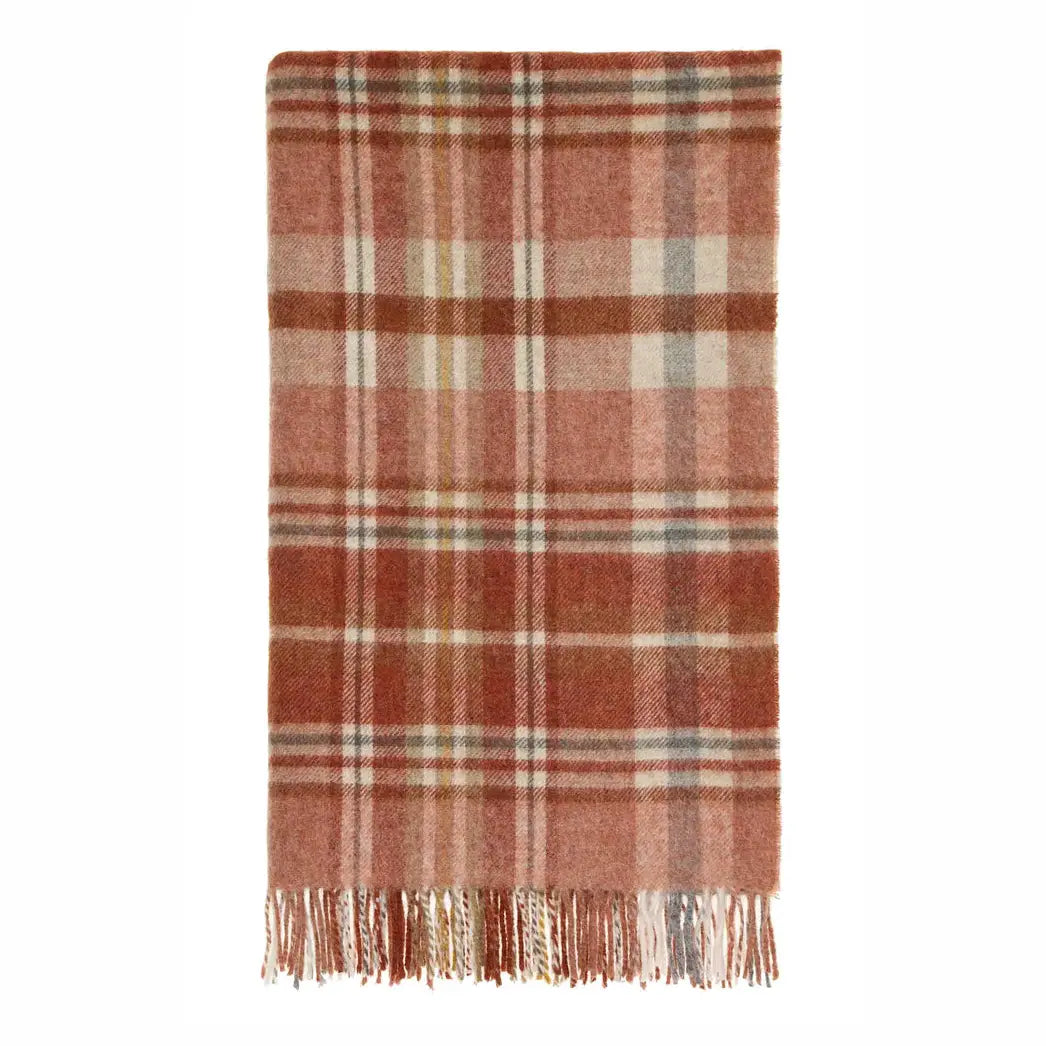 Glen Coe Brick Wool Throw Blanket