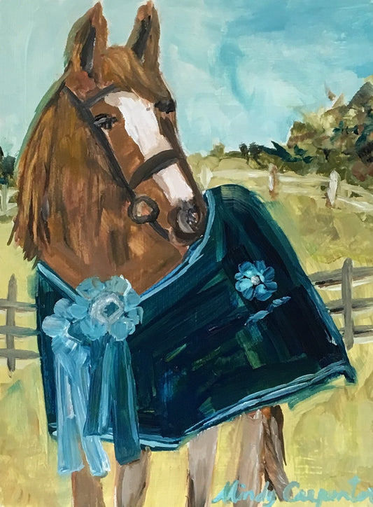 Blue Ribbon Horse Postcard