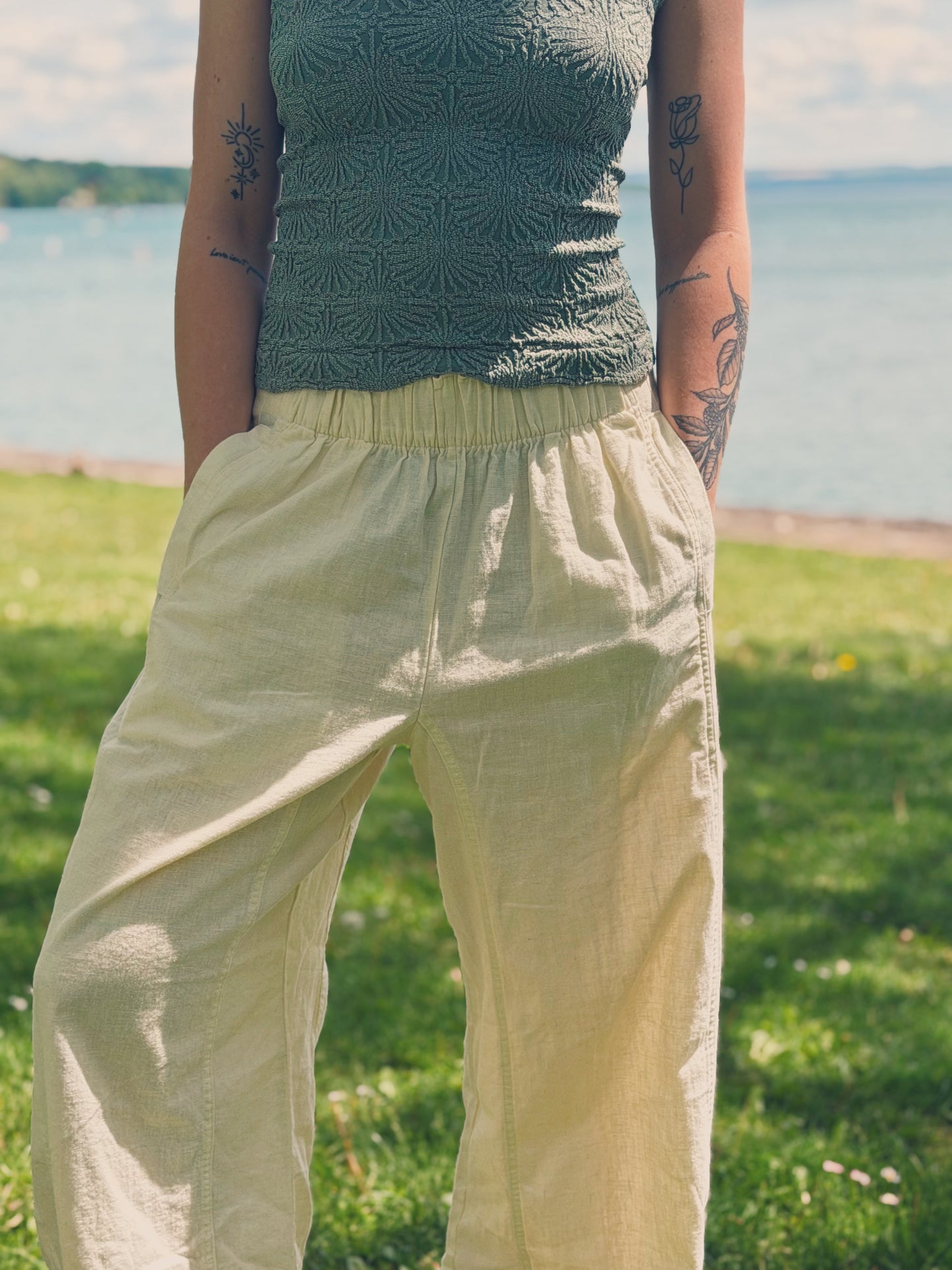 Days End Linen Pull On Pant