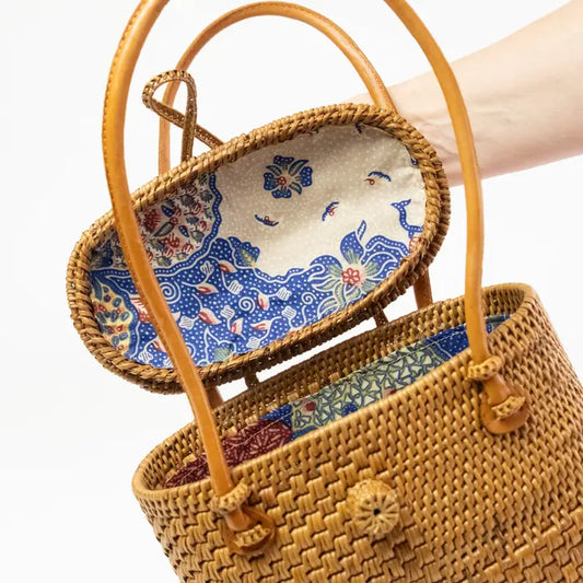 Ata Vine Sewing Basket Handbag