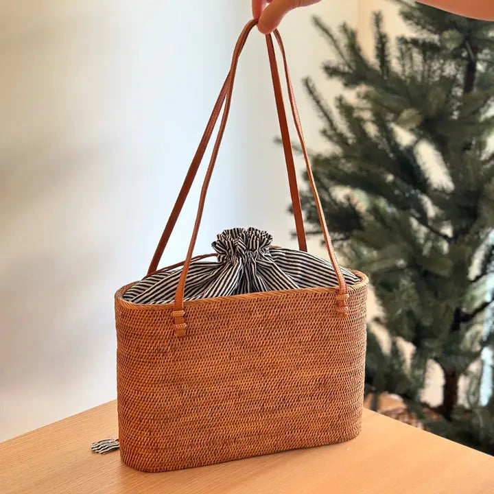 Bali Rattan Tote Bag - Large
