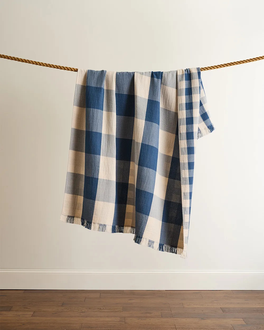 Block Plaid Cotton Throw