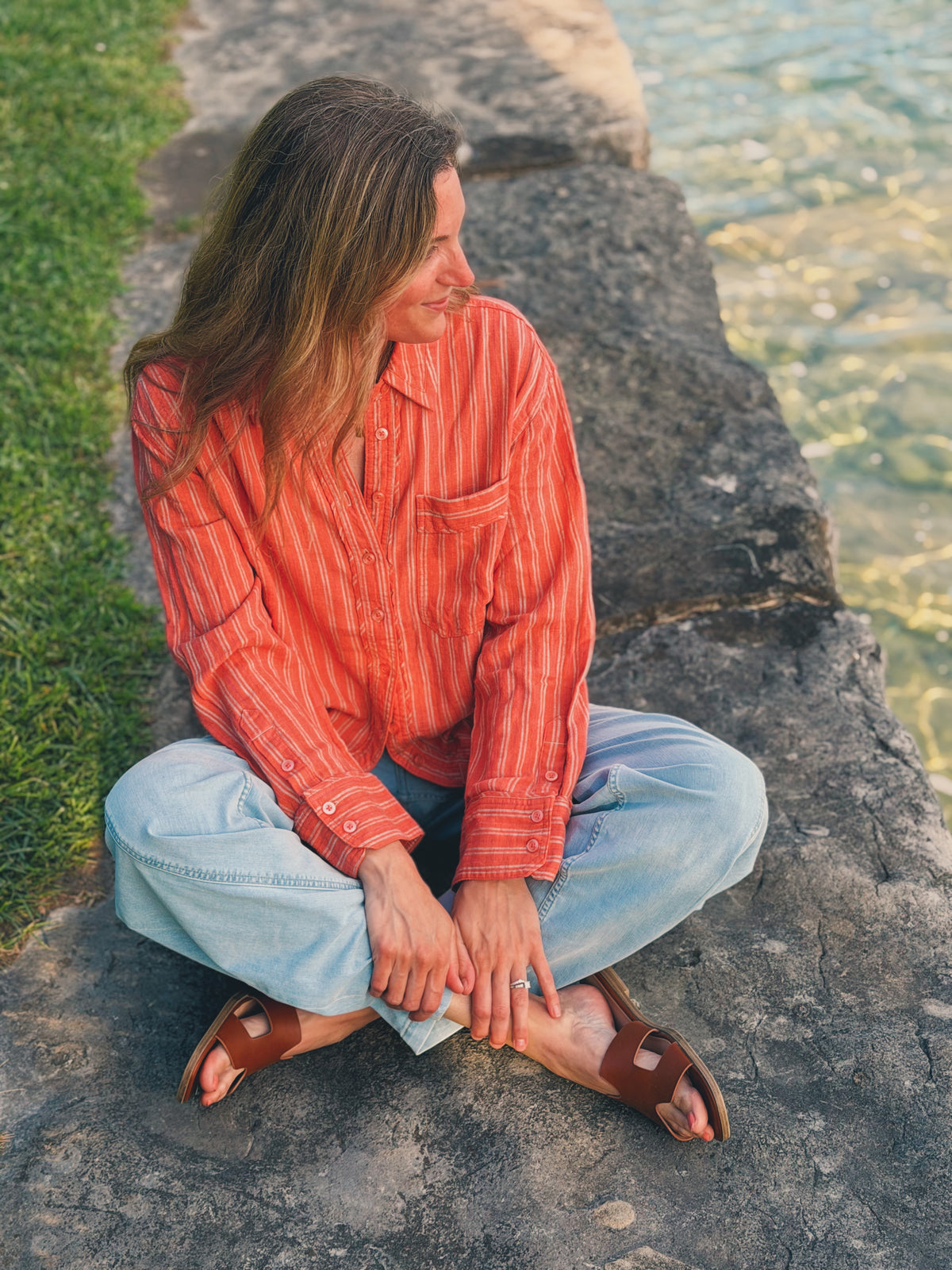 Striped Linen Button Down