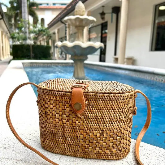 Ata Vine Sewing Basket Crossbody Bag