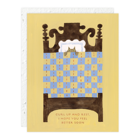 Curl Up and Rest Get Well Card